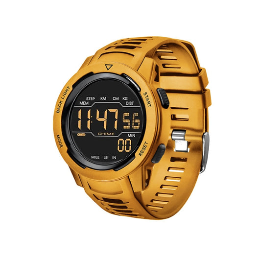 Calorie Pedometer Alarm Clock Waterproof Multifunctional Mountain Sports Shockproof Smartwatch(Gold) - LED Digital Watches by buy2fix | Online Shopping UK | buy2fix