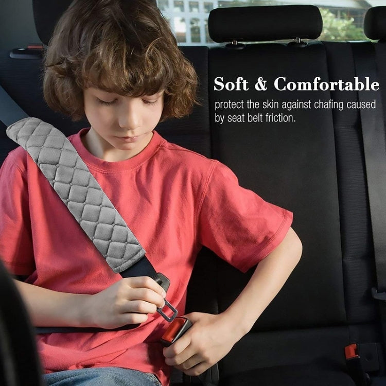 Car Seat Belt Protector Soft Extended Shoulder Pads, Color: Beige Square - Seat Belts & Padding by buy2fix | Online Shopping UK | buy2fix