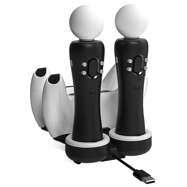 Iplay HBP-301 For PS5 / PS VR MOVE Controller Handle Dual Seat Charger 4 In 1 Charger(Black) - Charger & Power by iplay | Online Shopping UK | buy2fix
