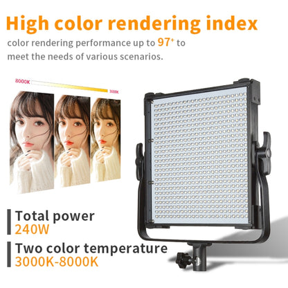 Pixel P45C RGB Dual Color Temperature Fill Light Live Photography Portable Outdoors 80W Square Soft Light(Single Lamp With Baffle+UK Plug Adapter) -  by Pixel | Online Shopping UK | buy2fix