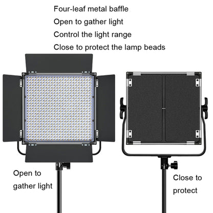 Pixel P45C RGB Dual Color Temperature Fill Light Live Photography Portable Outdoors 80W Square Soft Light(Single Lamp With Baffle+UK Plug Adapter) -  by Pixel | Online Shopping UK | buy2fix