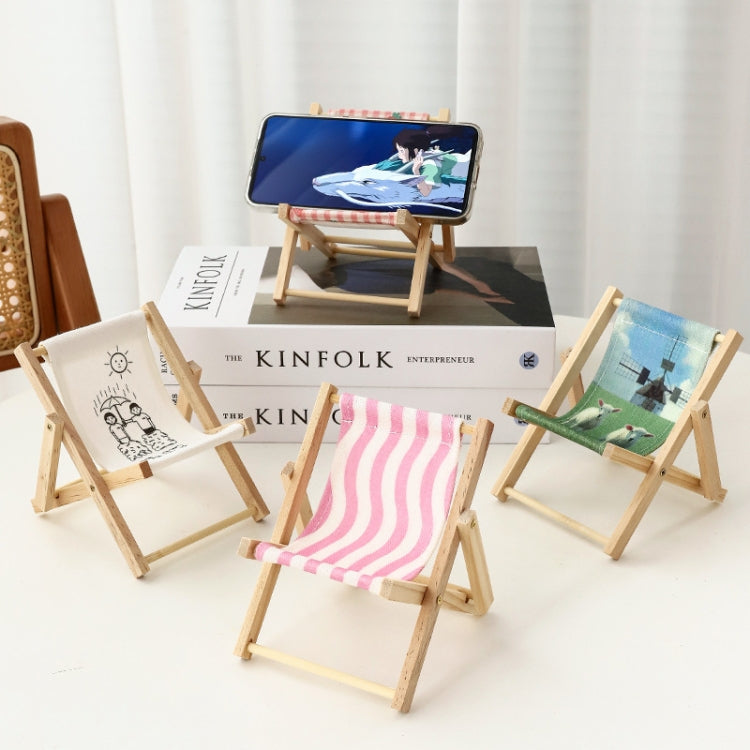 Wooden Craft Mini Desktop Ornament Photography Toys Beach Chair Phone Holder, Style: E - Wooden Props by buy2fix | Online Shopping UK | buy2fix