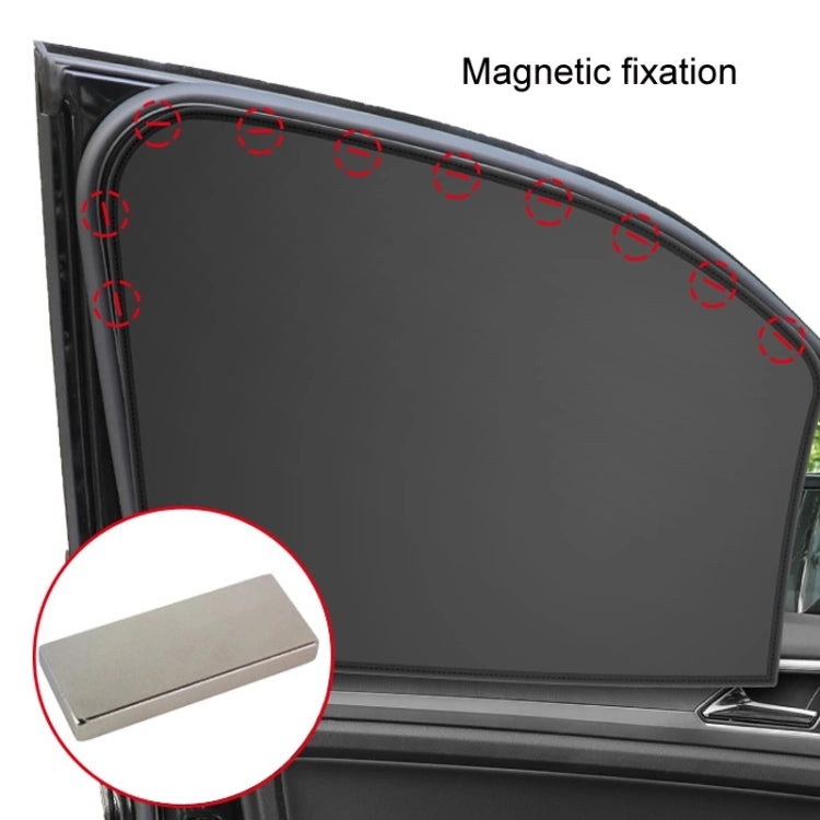 Heat-insulating Opaque Vinyl Coated Magnetic Car Curtains, Style: Titanium Silver Rear Row - Window Foils & Solar Protection by buy2fix | Online Shopping UK | buy2fix