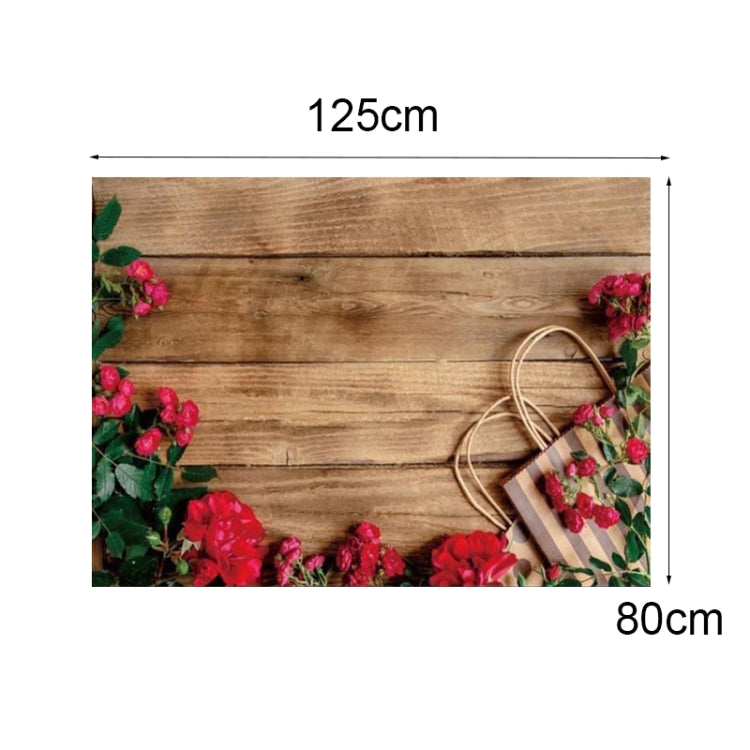 1.25x0.8m Wood Grain Flower Branch Props 3D Simulation Photography Background Cloth, Style: C-1596 - Wood Floor by buy2fix | Online Shopping UK | buy2fix