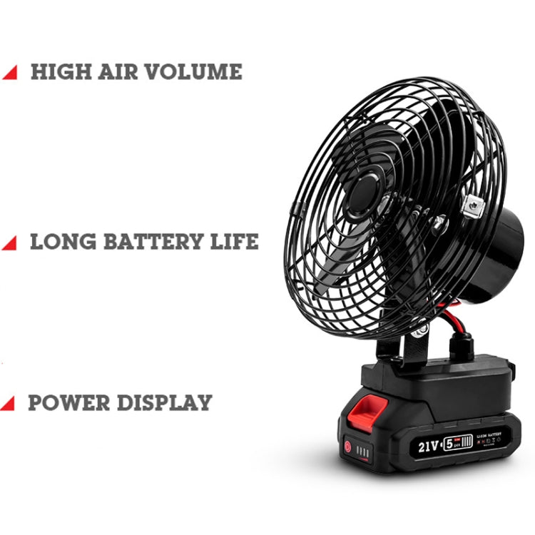 HILDA Portable Powerful Fan Outdoor Hair Dryer, With EU Plug Adaptor, Style: 8 inch With 1 Battery (3000mAh) - Electric Fans by HILDA | Online Shopping UK | buy2fix