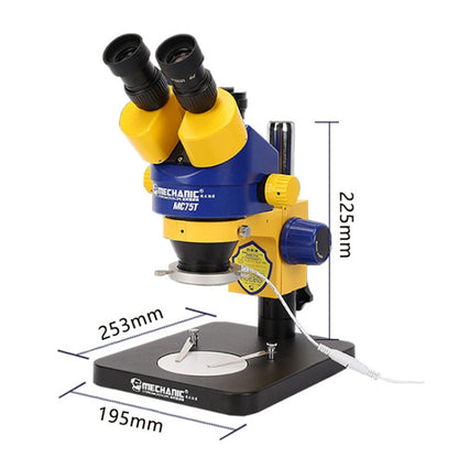 MECHANIC MC-75TimatX Trinocular Stereo Microscope Industrial Grade Can Connect To HD Display - Digital Microscope by MECHANIC | Online Shopping UK | buy2fix