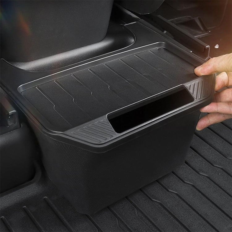 For Tesla Model Y Garbage Can Bin Accessories Rear Center Console Storage Box Organizer, Color: Black - Stowing Tidying by buy2fix | Online Shopping UK | buy2fix