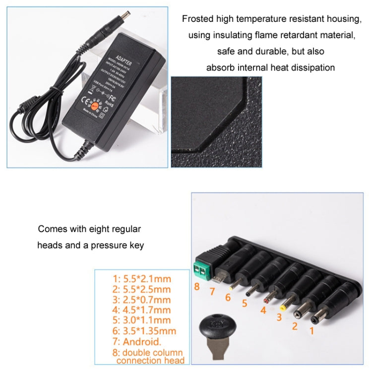 65W 6-20V Adjustable 3A DC Power Adapter Charger, Specification: EU Plug - Universal Power Adapter by buy2fix | Online Shopping UK | buy2fix