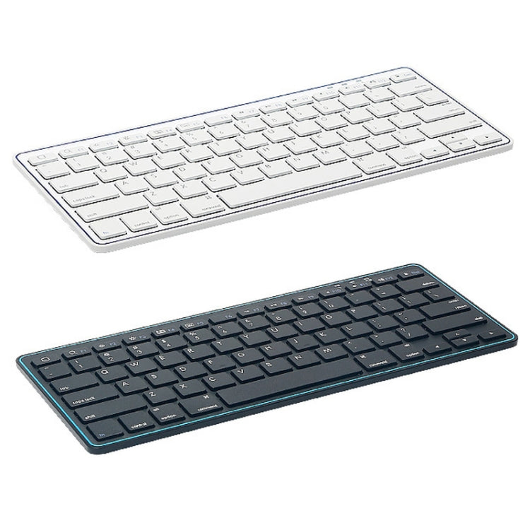 C109D 78 Keys Rechargeable Wireless Bluetooth Keyboard Slim And Portable Office Keypad(White) - Wireless Keyboard by buy2fix | Online Shopping UK | buy2fix