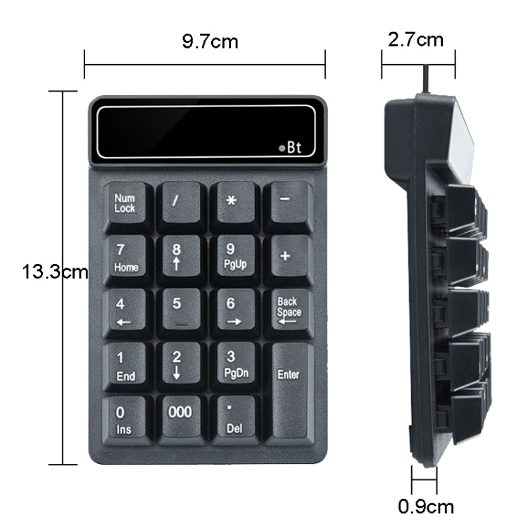 K6 19 Key Mini Wireless Bluetooth Digital Keyboard Suspended Mechanical Universal Keypad 4.0(Black) - Mini Keyboard by buy2fix | Online Shopping UK | buy2fix