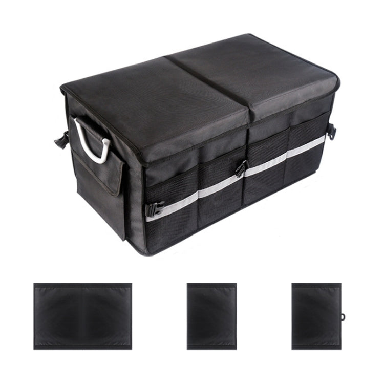 Car Trunk Storage Box Oxford Cloth Folding Organizer With Reflective Strips, Color: Large Black - Stowing Tidying by buy2fix | Online Shopping UK | buy2fix