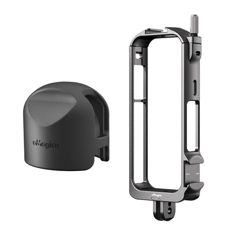 For Insta360 X3 AMagisn Metal Rabbit Cage Protective Frame Accessories, Spec: With Lens Cover - Mount & Holder by aMagisn | Online Shopping UK | buy2fix