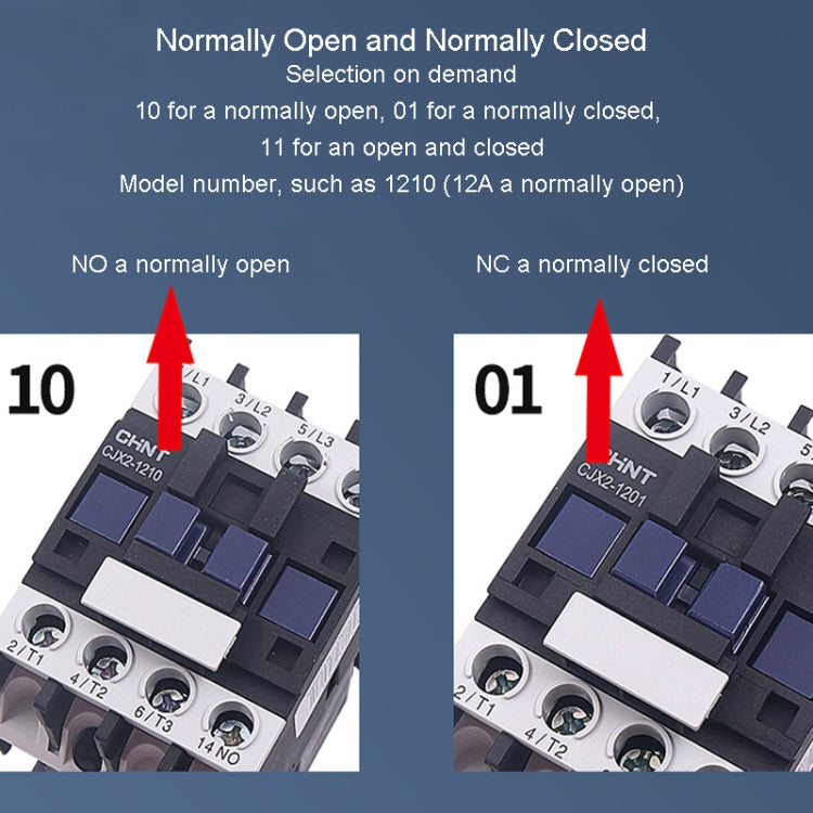 CHNT CJX2-1810 18A 220V Silver Alloy Contacts Multi-Purpose Single-Phase AC Contactor - Relays by CHNT | Online Shopping UK | buy2fix