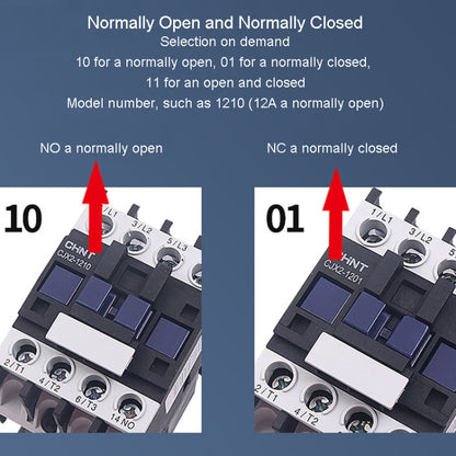 CHNT CJX2-2501 25A 220V Silver Alloy Contacts Multi-Purpose Single-Phase AC Contactor - Relays by CHNT | Online Shopping UK | buy2fix