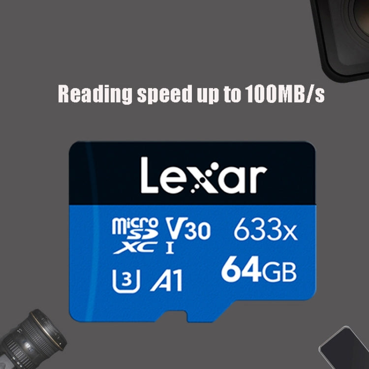 Lexar 633x 64GB High-speed Driving Recorder Dedicated Mobile Phone Memory Card DVR TF Card - Micro SD Card by Lexar | Online Shopping UK | buy2fix