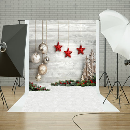 1.5m x 2.1m Snow Ground Wooden Wall Party Festival Setting Photography Background Cloth - Camera Accessories by buy2fix | Online Shopping UK | buy2fix