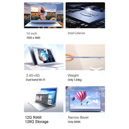 Jumper EZbook S5 Laptop, 14.0 inch, 12GB+128GB, Windows 11 Intel Celeron N4000 / N3350 / N4020 Random CPU Delivery, Support TF Card & Bluetooth & Dual WiFi & Mini HDMI(Space Grey) - Jumper by jumper | Online Shopping UK | buy2fix